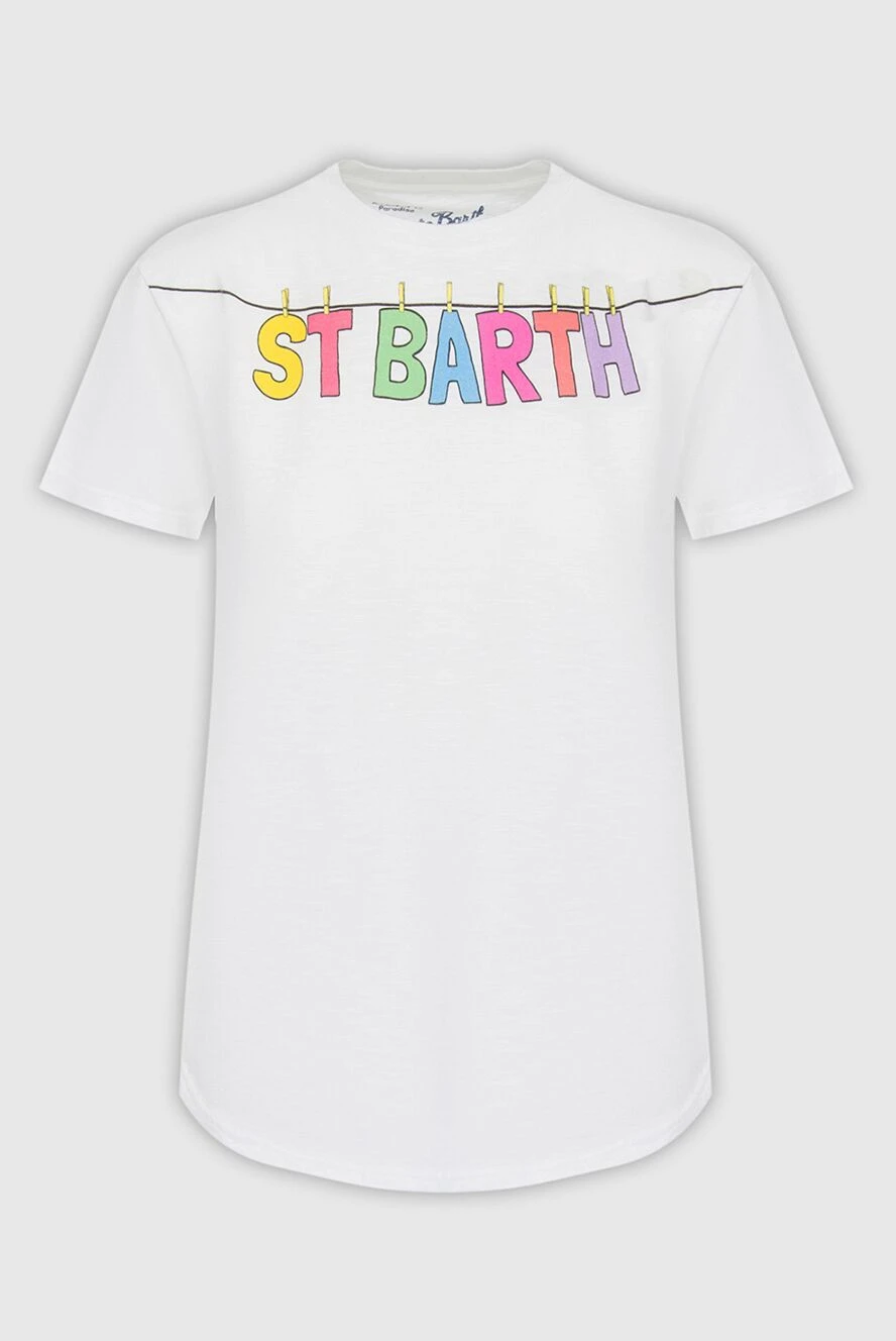 MC2 Saint Barth t-shirt cotton white women's with a logo print 145244 - photo 1
