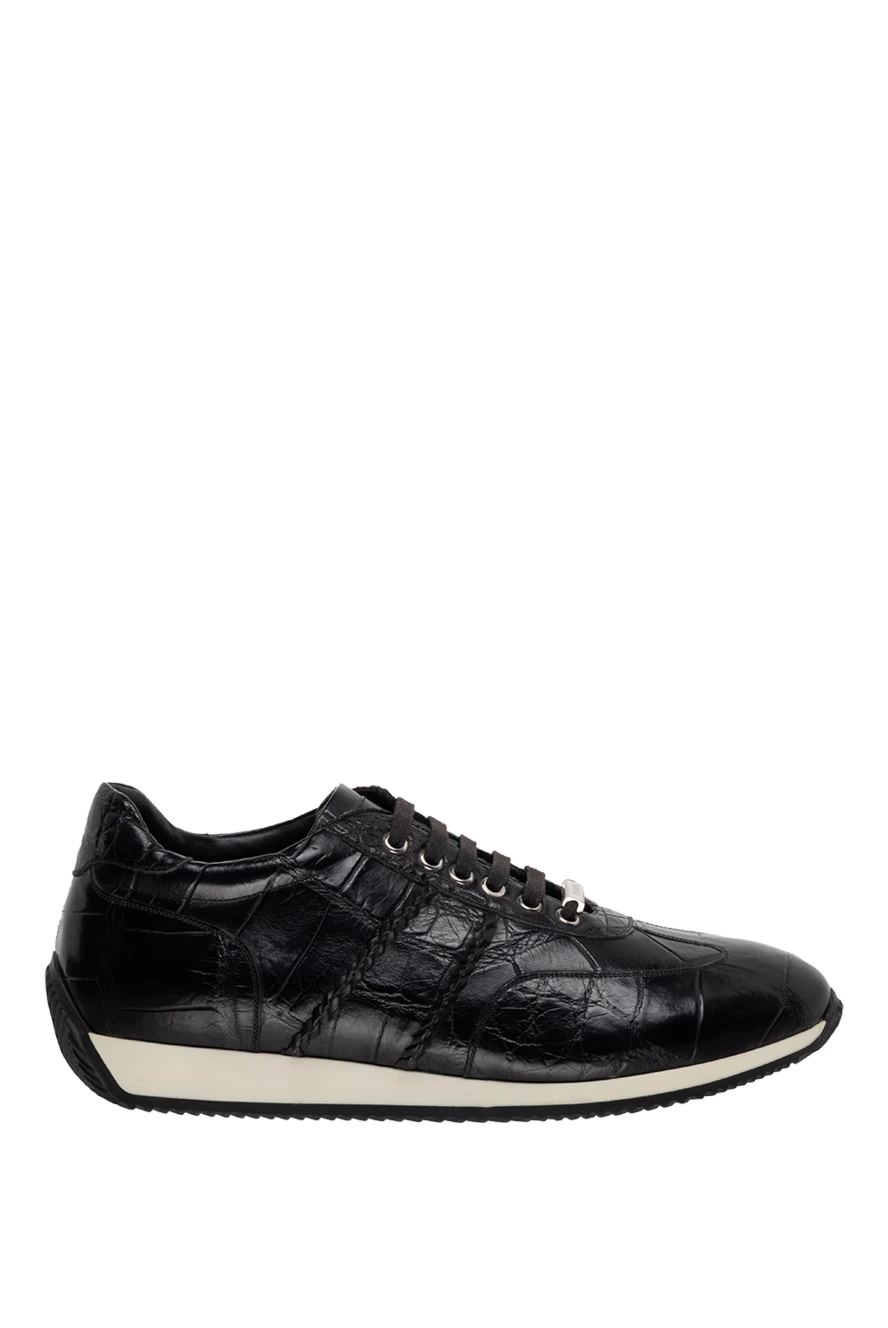 Tardini black alligator leather snickers for men 145408 - photo 1