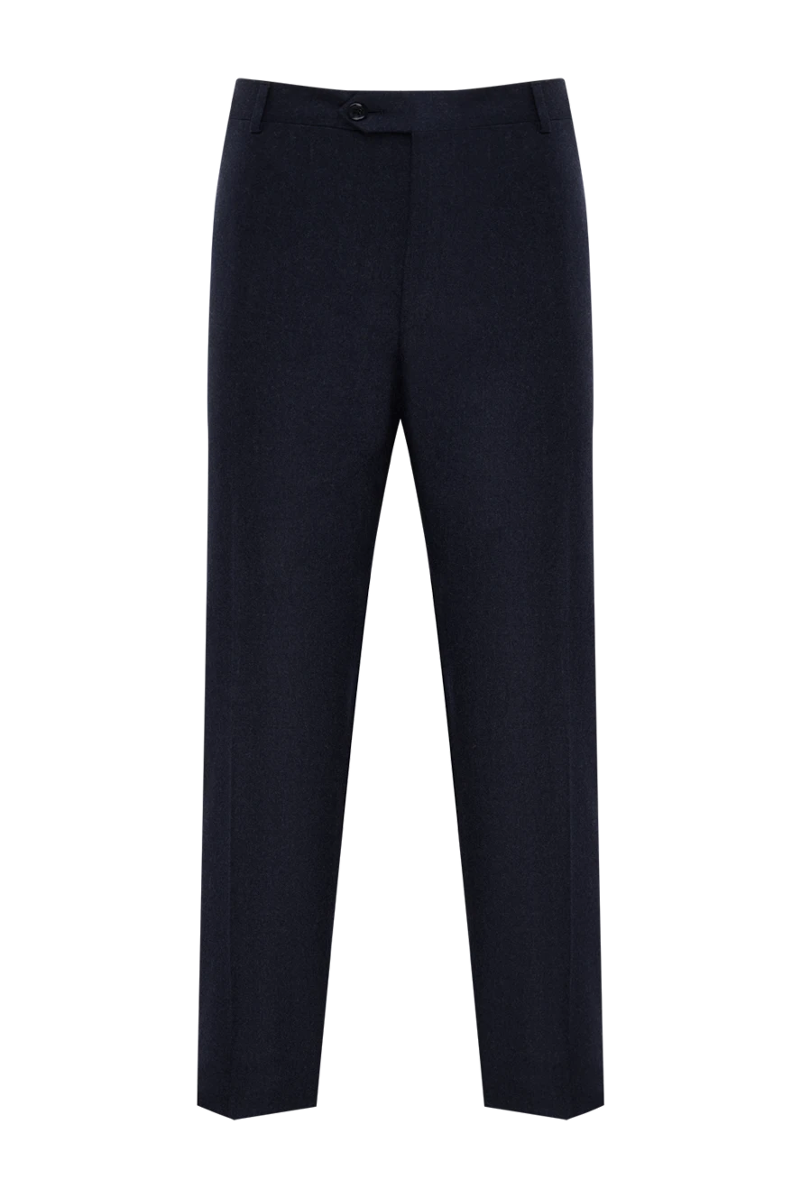 Corneliani брюки из шерсти и кашемира синие мужские 146671 - фото 1
