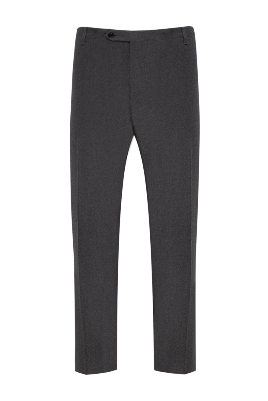 Corneliani брюки из шерсти и кашемира серые мужские 146674 - фото 1