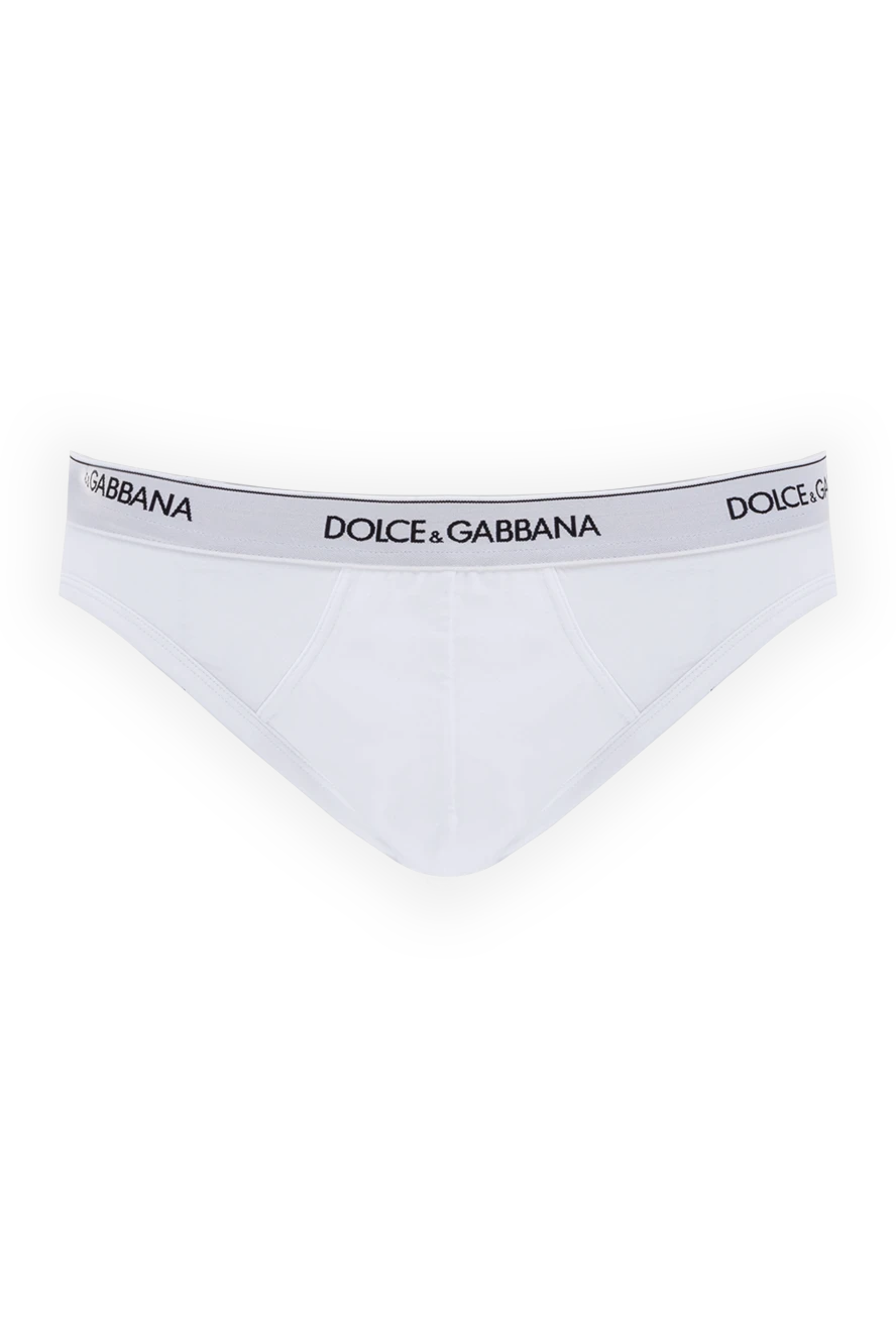 Dolce & Gabbana чоловічі білі труси брифи з бавовни та еластану 146916 - фото 1