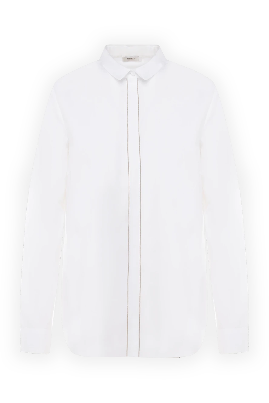 Peserico women's blouse with openwork stripe white 147099 - photo 1