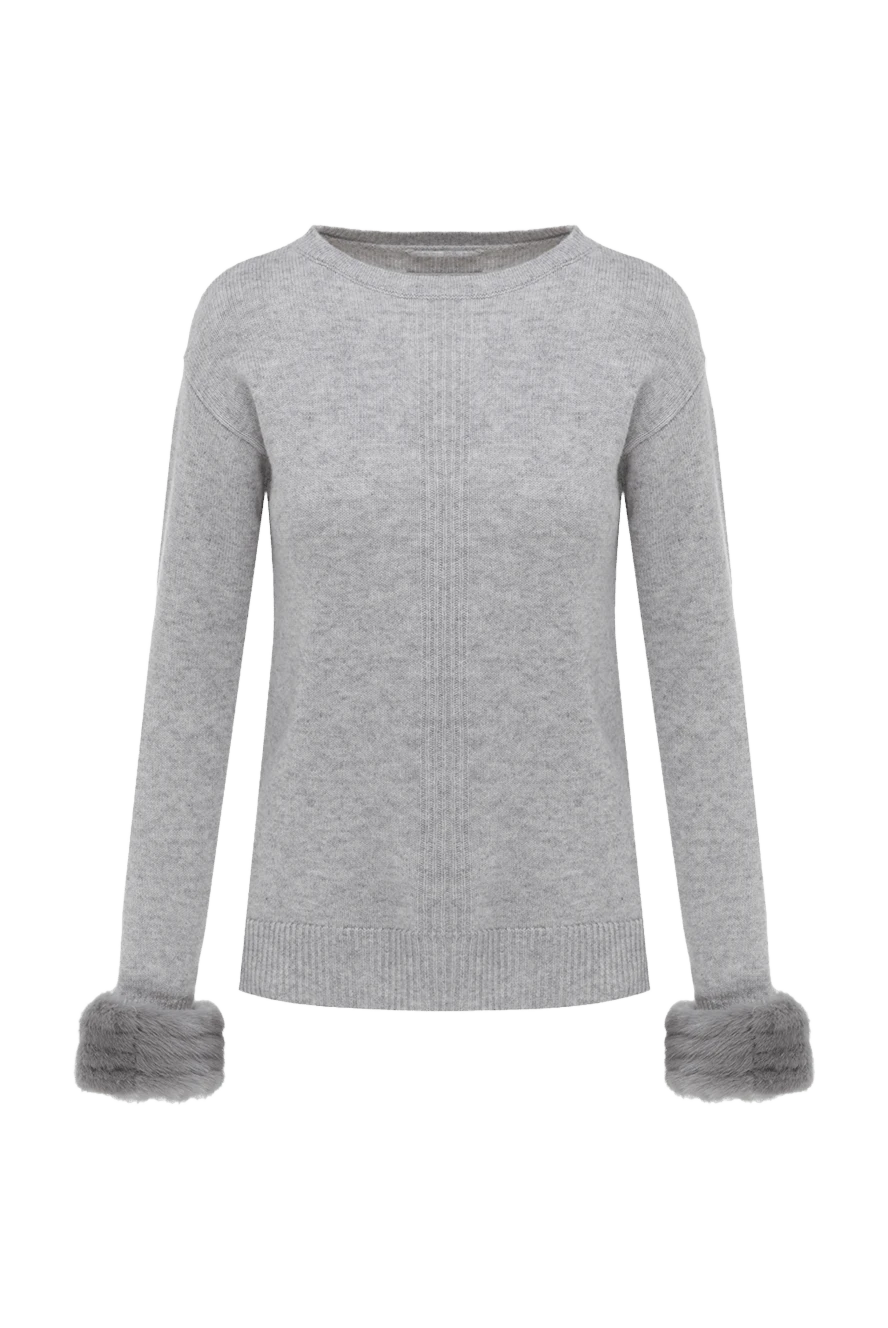 Max&Moi gray womens jumper with fur cuffs 147301 - photo 1