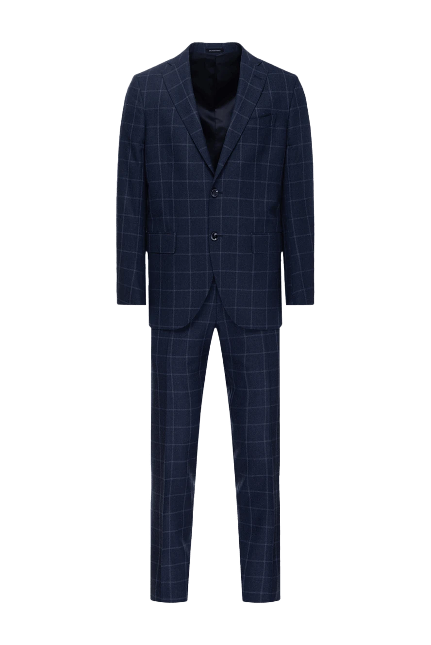 Sartoria Latorre костюм мужской из шерсти и кашемира синий 147408 - фото 1