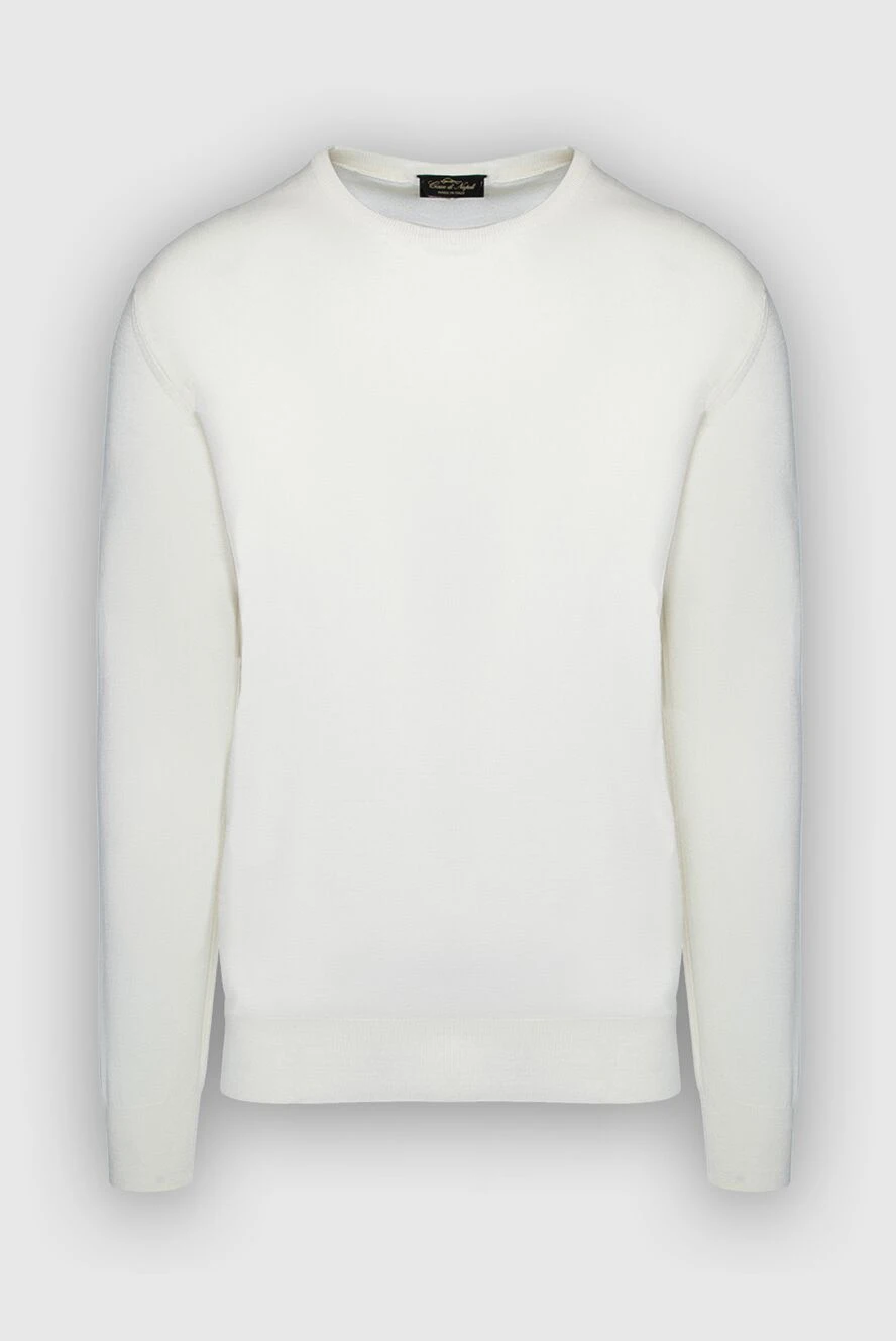 Cesare di Napoli white cashmere and silk jumper for men 147499 - photo 1