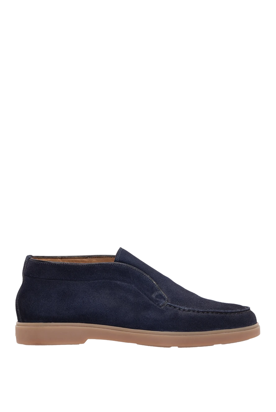 Santoni blue suede boots for men 147639 - photo 1