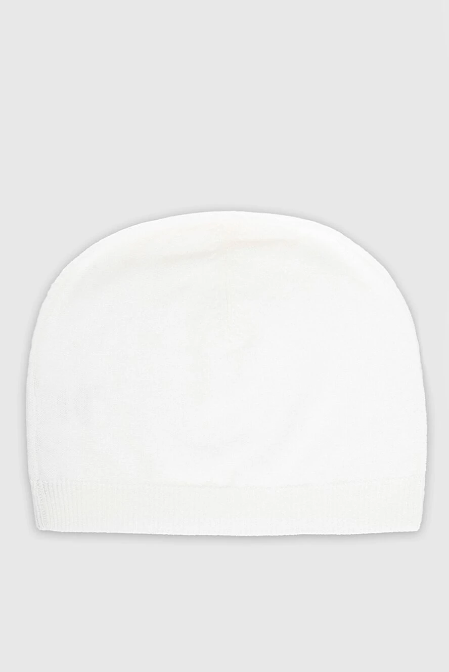 Cashmere & Silk Milano white cashmere beanie hat for women 147784 - photo 1