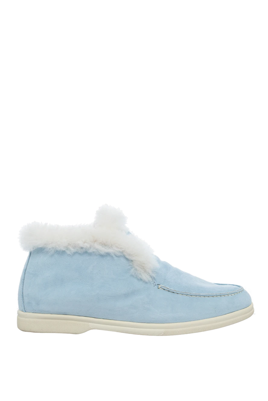 Andrea Ventura desert boots women's suede with white fur light blue 148543 - photo 1