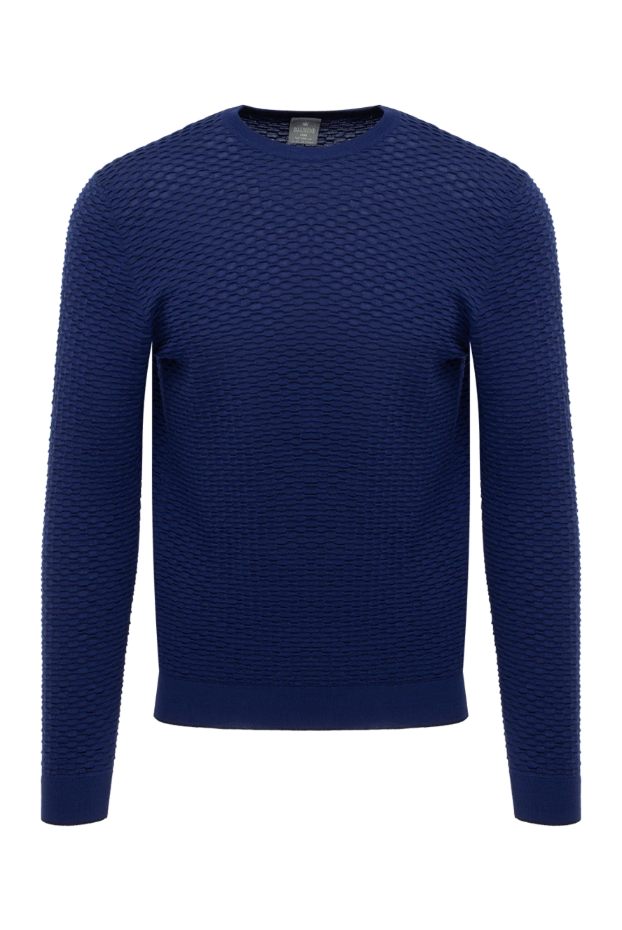 Dalmine blue cotton jumper for men 149385 - photo 1