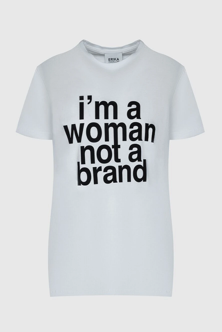 Erika Cavallini white cotton t-shirt for women 149896 - photo 1