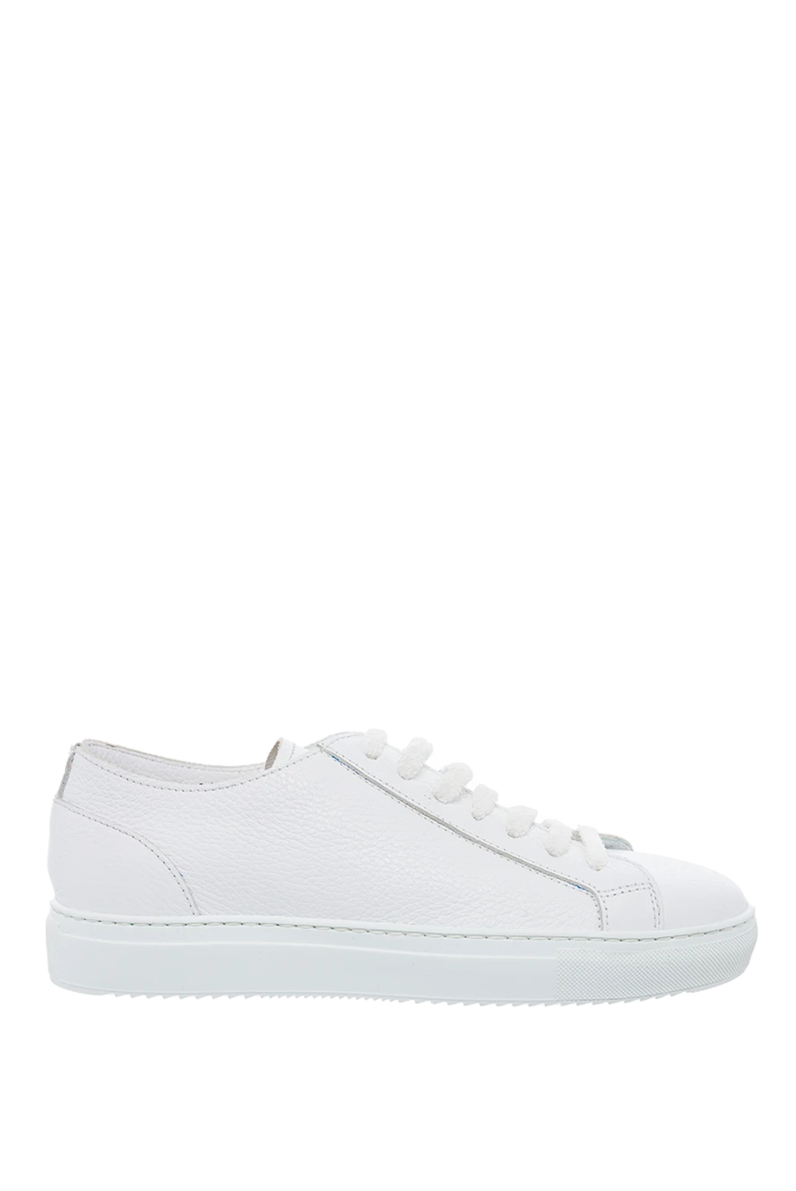 Doucal`s white leather snickers for men 149907 - photo 1