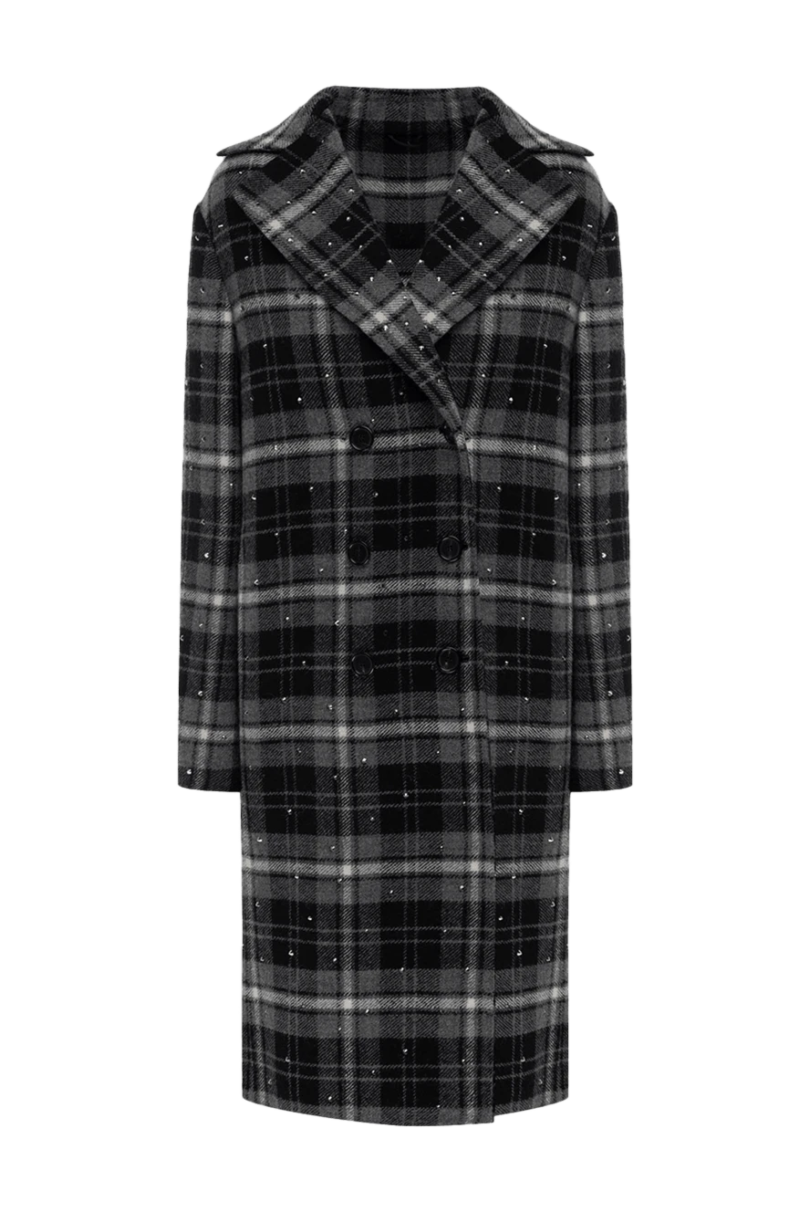 Ermanno Scervino пальто из шерсти и хлопка серое женское 150139 - фото 1
