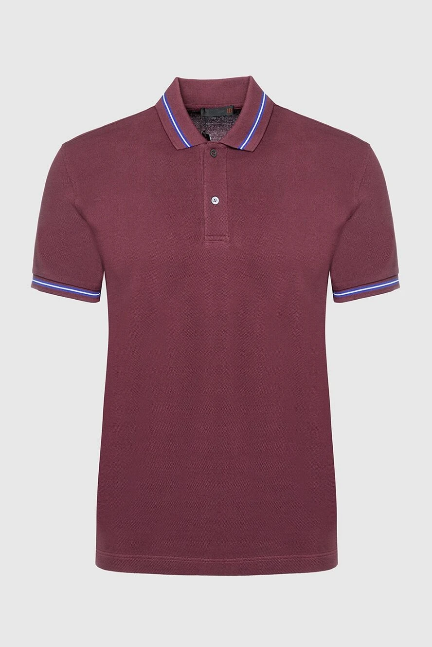 Corneliani polo from cotton burgundy for men 150464 - photo 1
