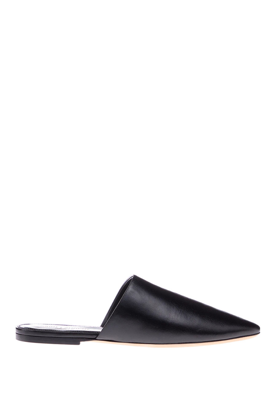Saint Laurent мюли из кожи черные женские классические 150526 - фото 1