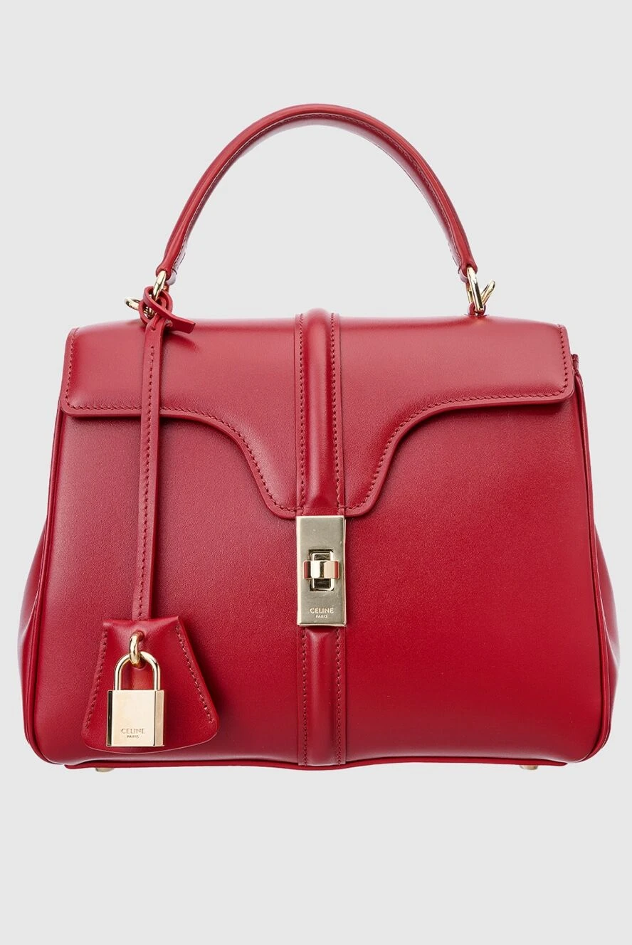 Celine women's leather handbag red 150541 - photo 1
