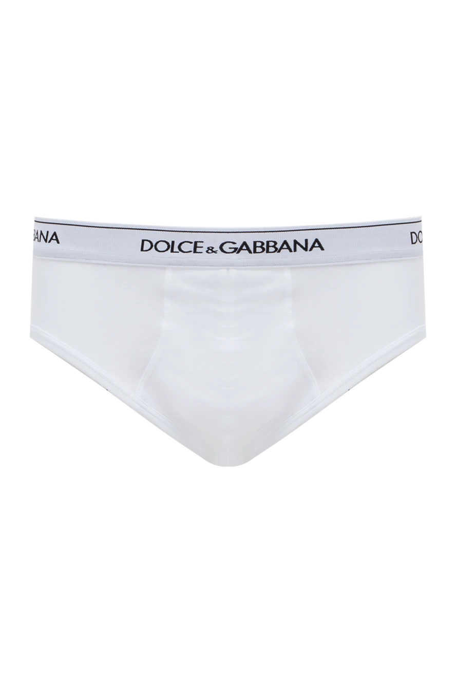 Dolce & Gabbana мужские белые трусы брифы из хлопка 151156 - фото 1