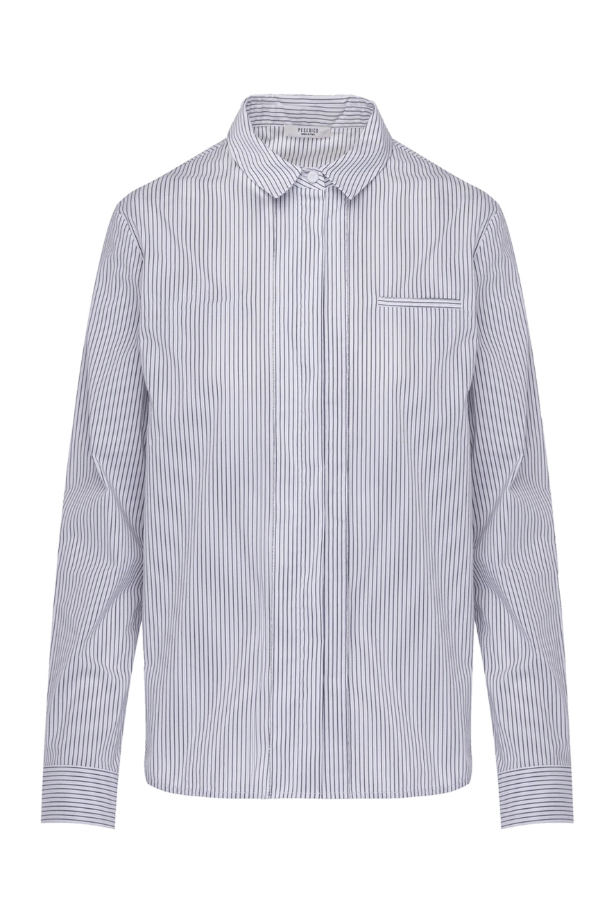 Peserico women's striped shirt blouse white 151439 - photo 1