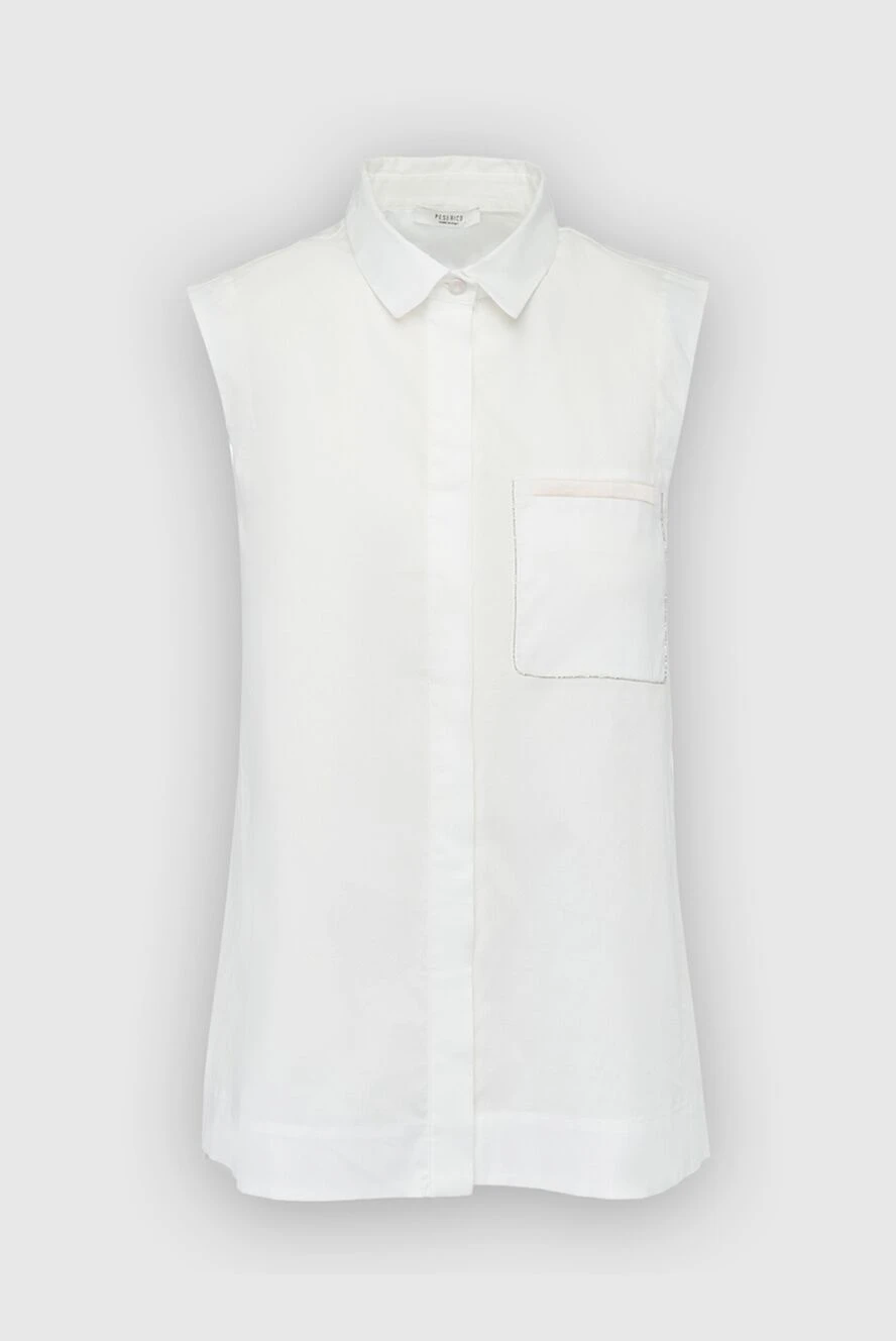 Peserico women's sleeveless blouse with pocket white 151454 - photo 1