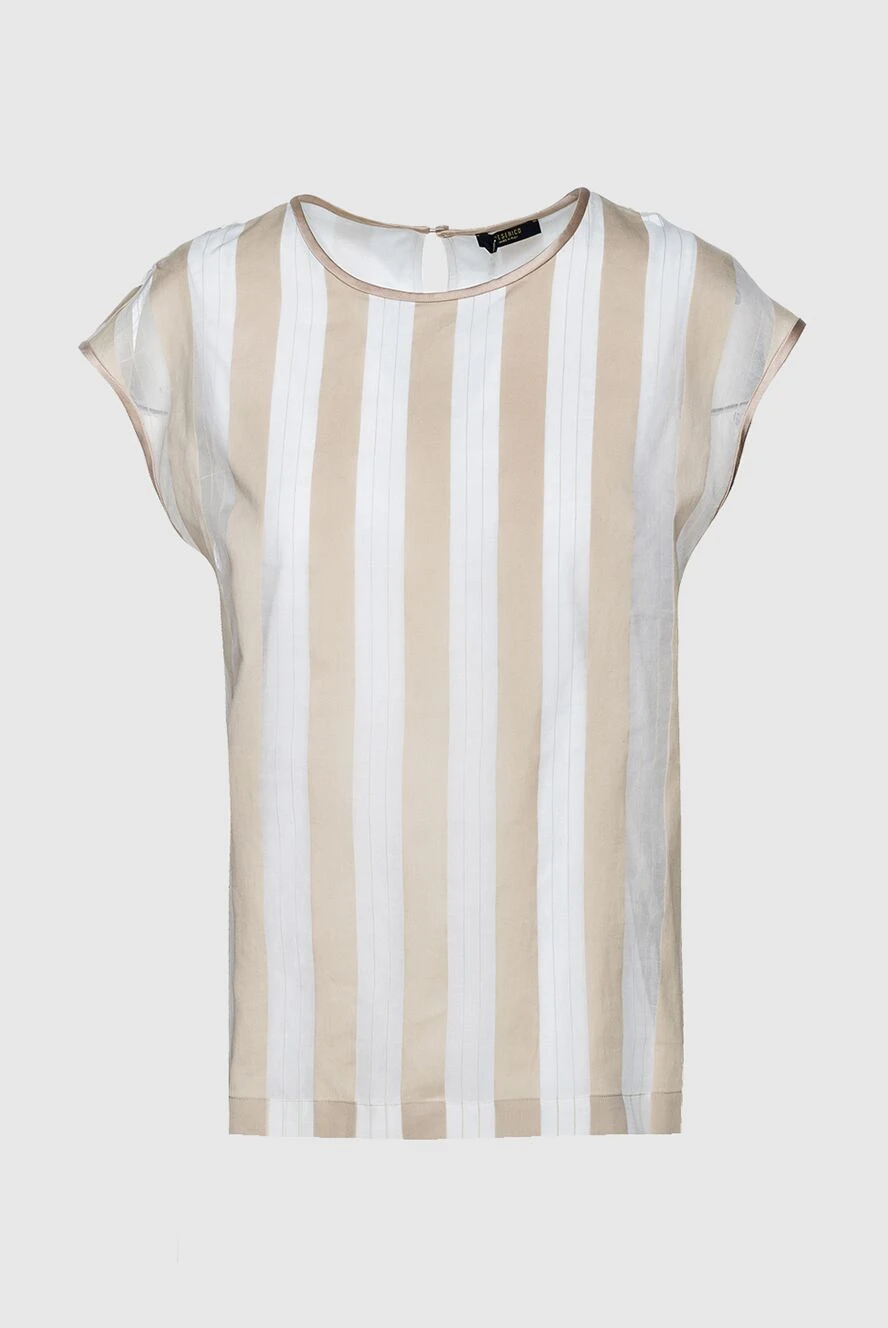 Peserico women's blouse with stripes beige 151540 - photo 1