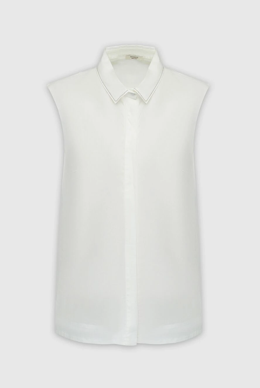 Peserico women's blouse sleeveless white 151599 - photo 1