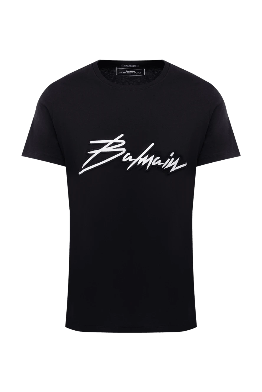 Balmain black cotton t-shirt for men 151828 - photo 1