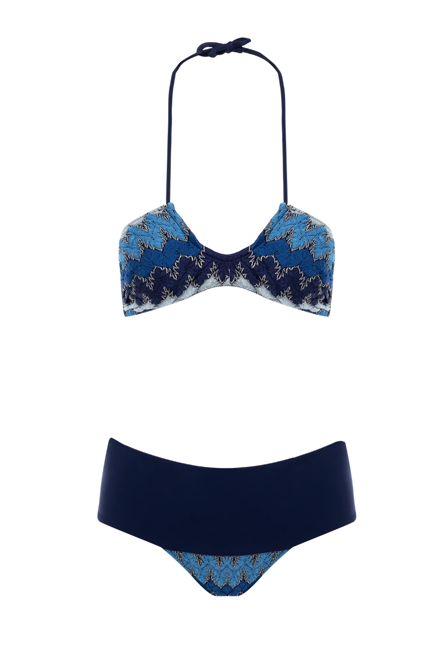 MC2 Saint Barth women's two-piece swimsuit made of viscose and polyamide blue 152025 - photo 1