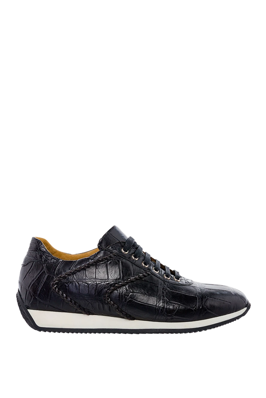 Tardini black alligator leather sneakers for men 152489 - photo 1