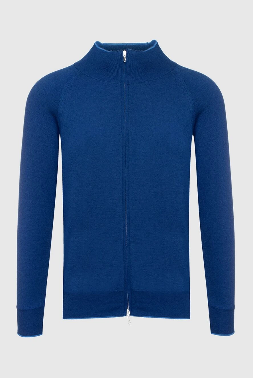 Svevo cardigan for men made of cashmere and silk blue 152590 - photo 1