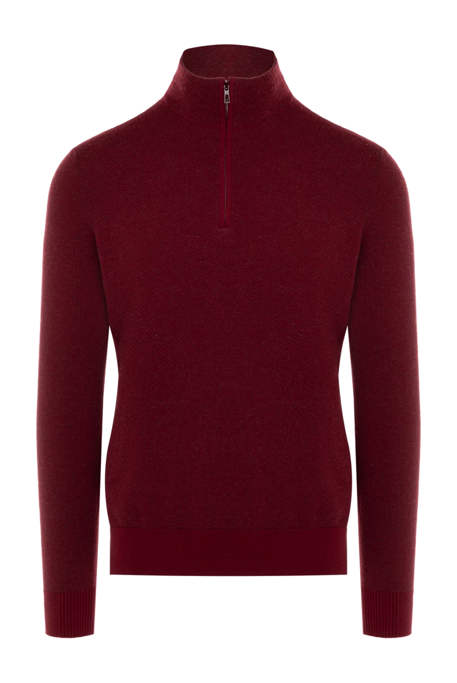 Loro Piana тройер з кашеміру бордовий чоловічий 153357 - фото 1