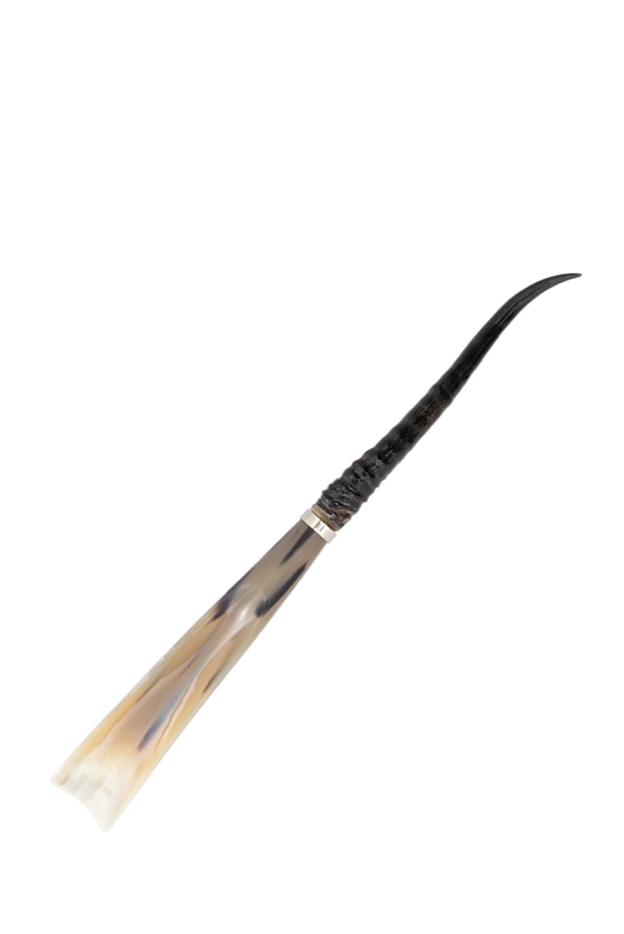 Pasotti brown wooden and metal shoehorn 153862 - photo 1