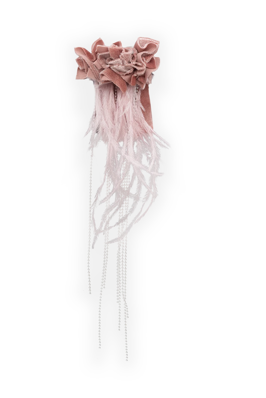 Rocco Ragni brooch for women pink with feathers and crystals 154357 - photo 1