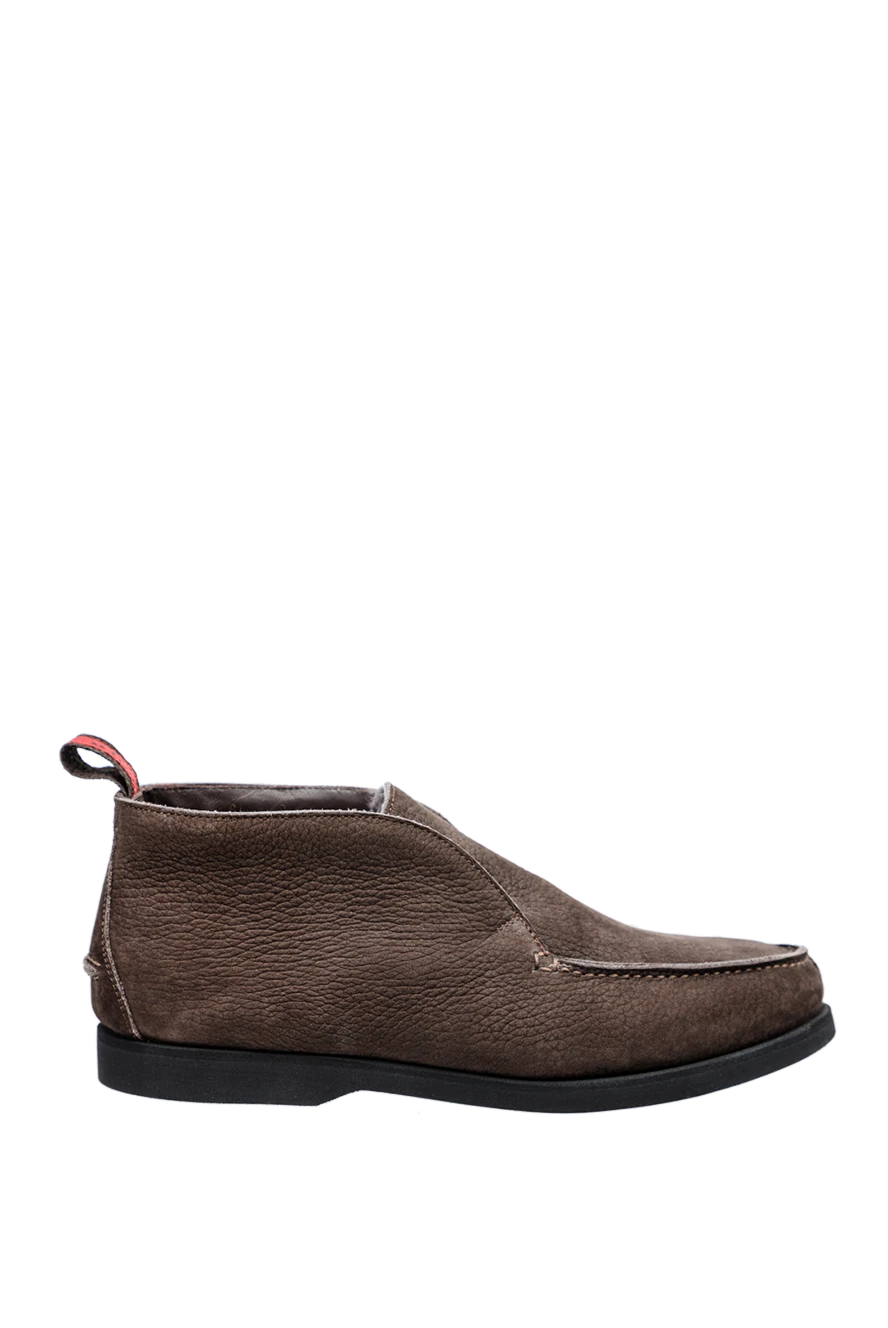 Kiton черевики з нубуку коричневі чоловічі 154418 - фото 1