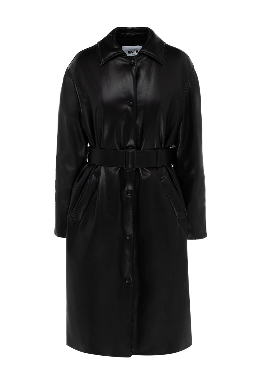 MSGM black polyester and polyurethane raincoat for women. 154619 - photo 1