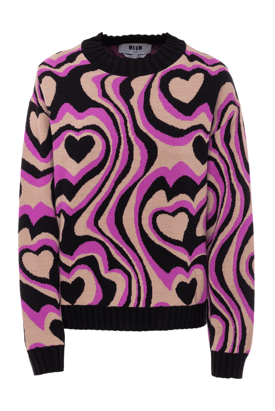MSGM purple wool and acrylic sweater for women 154629 - photo 1