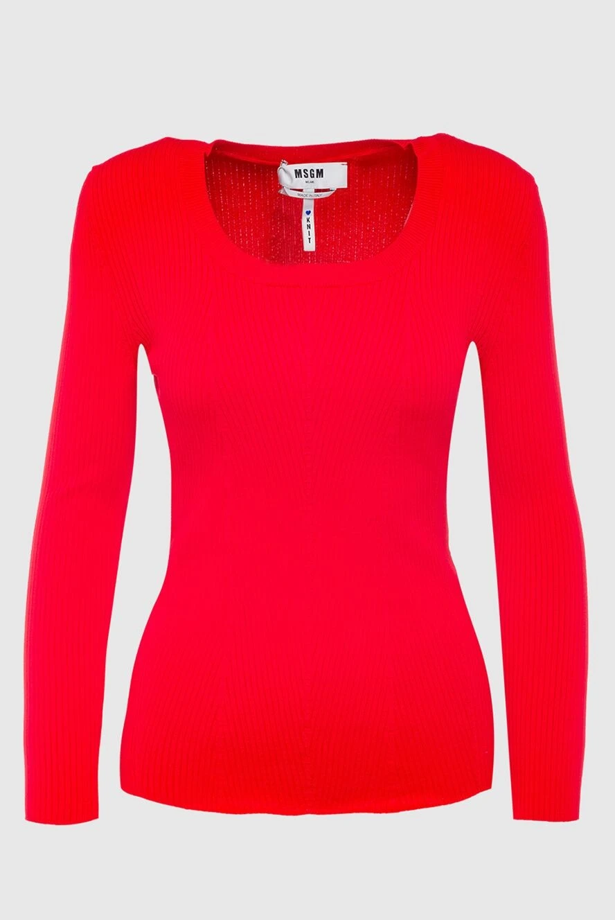 MSGM red viscose and polyamide jumper for women 154632 - photo 1
