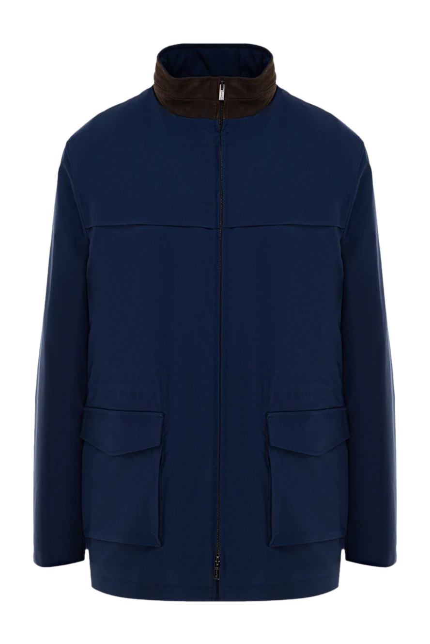 Kiton blue silk fur jacket for men 154646 - photo 1