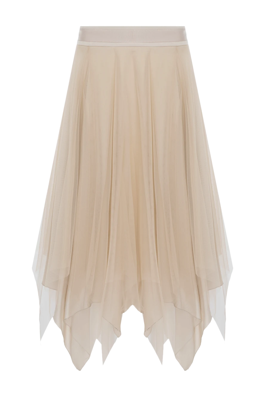 Peserico women beige skirt with asymmetry 154669 - photo 1