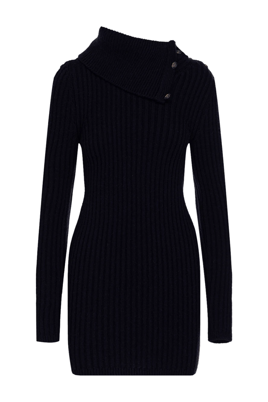 Saint Laurent платье из шерсти синее женское 154953 - фото 1