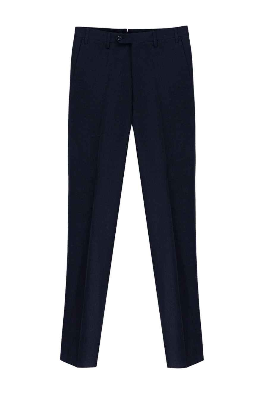Corneliani мужские синие брюки из шерсти 155074 - фото 1