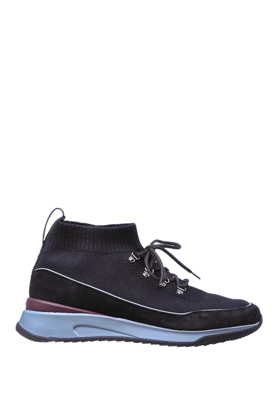 Corneliani black textile and suede sneakers for men 155254 - photo 1