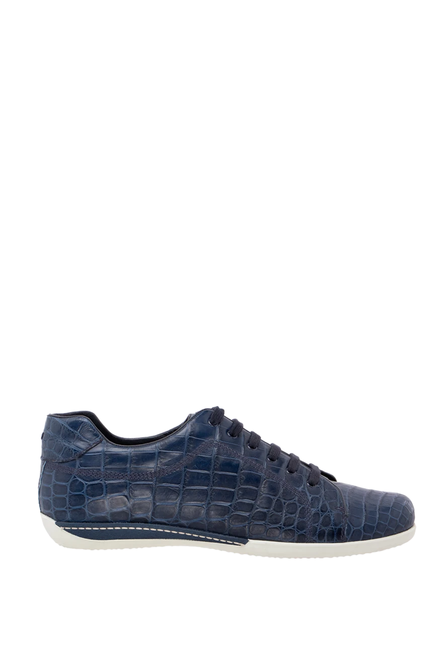 Artioli men's crocodile leather snickers blue 155317 - photo 1