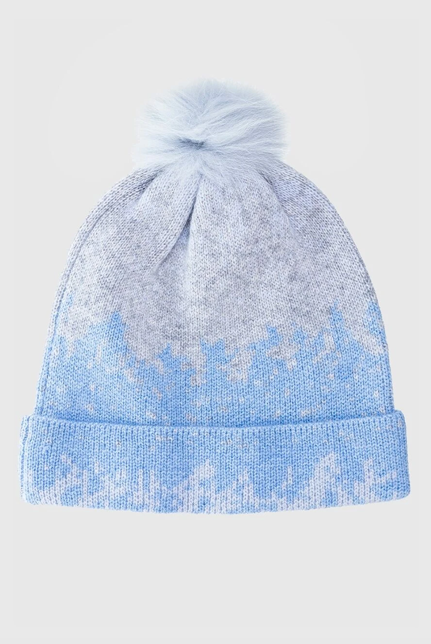 Max&Moi blue women's hat with shimmer and pompom 155446 - photo 1
