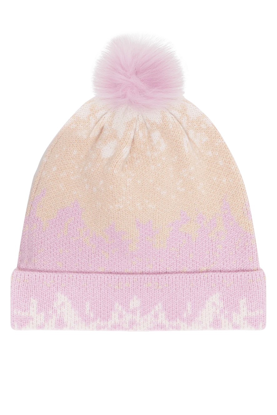Max&Moi pink women's hat with shimmer and pompom 155447 - photo 1