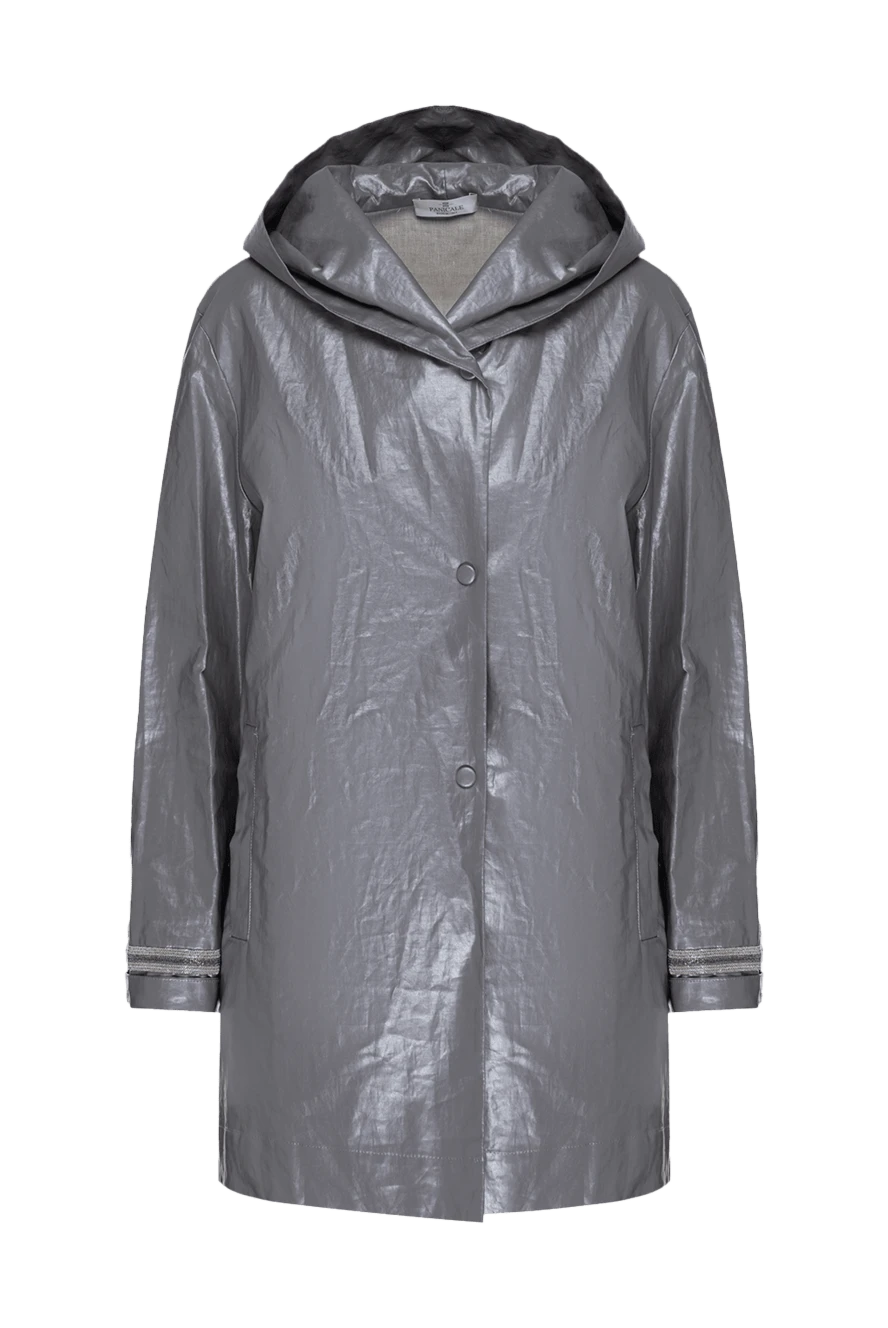 Panicale raincoat made of linen and polyurethane gray for women 156015 - photo 1