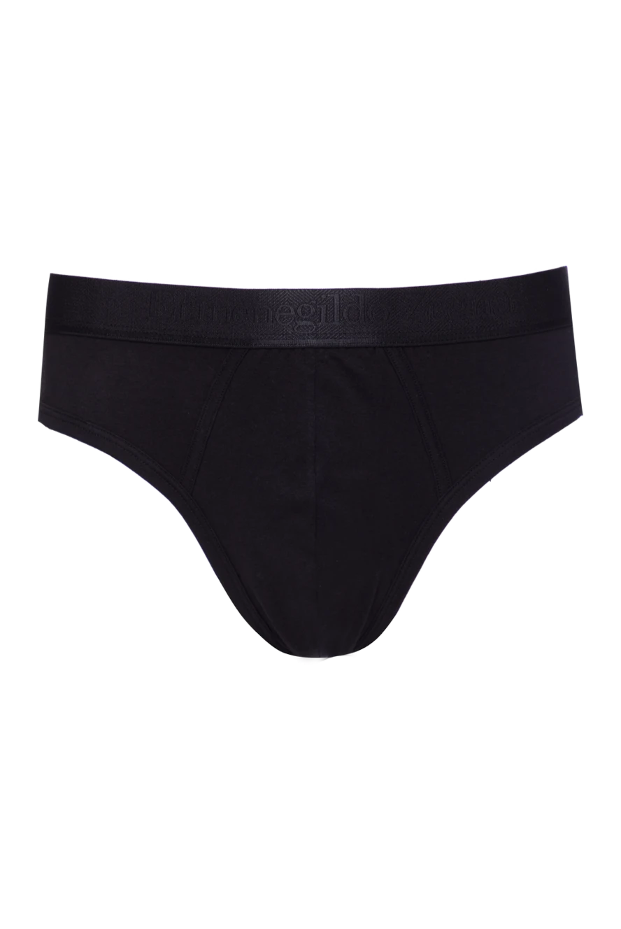 Ermenegildo Zegna мужские черные трусы брифы из хлопка и эластана 156214 - фото 1