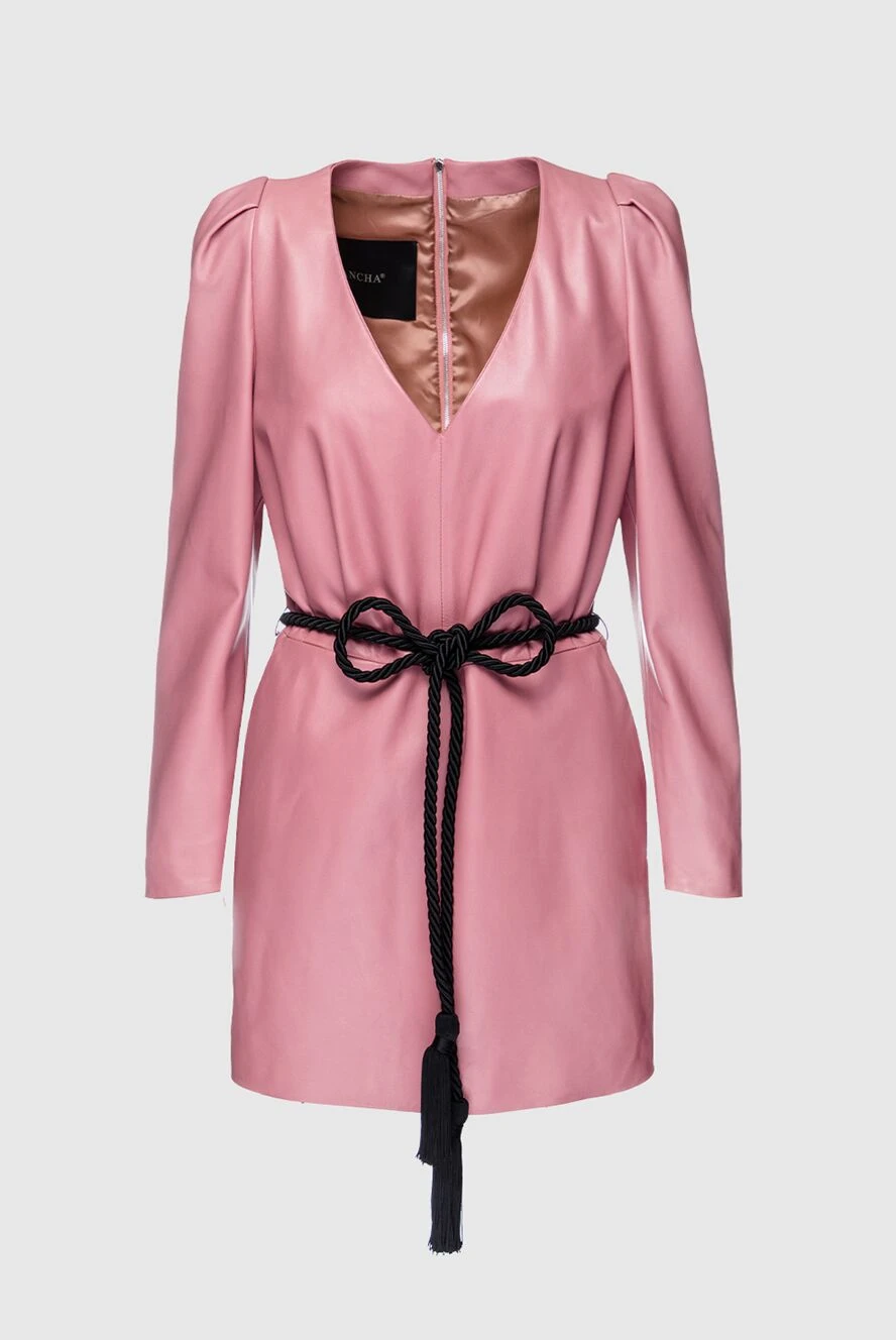 Blancha pink leather dress for women 156453 - photo 1