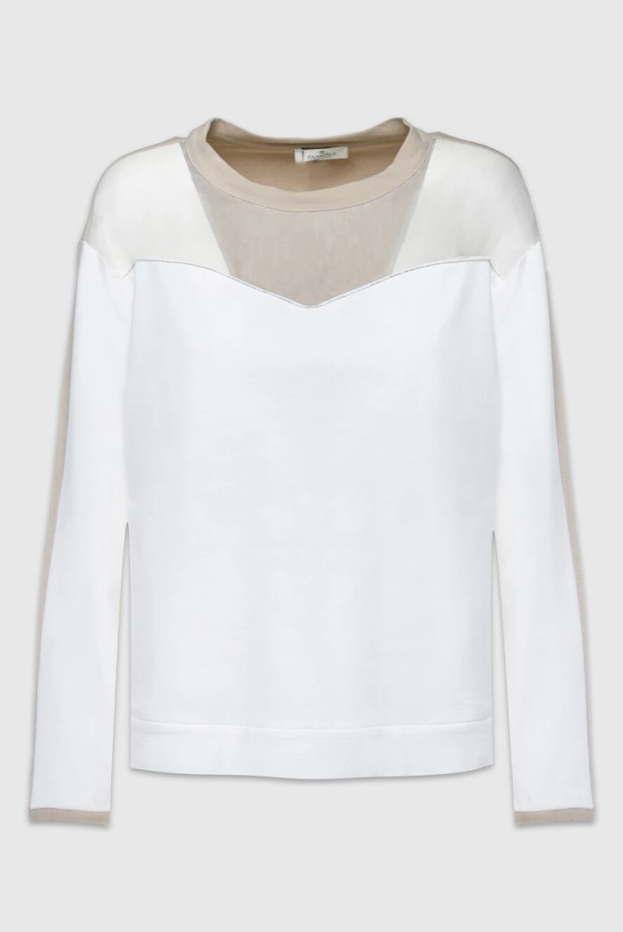 Panicale white womens jumper with a contrasting insert on the back 156685 - photo 1