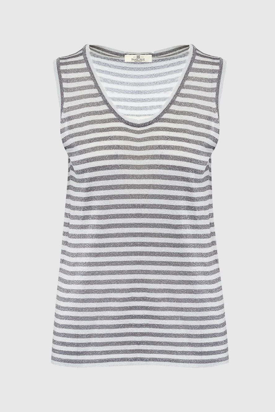 Panicale women's gray viscose and polyester top 156705 - photo 1