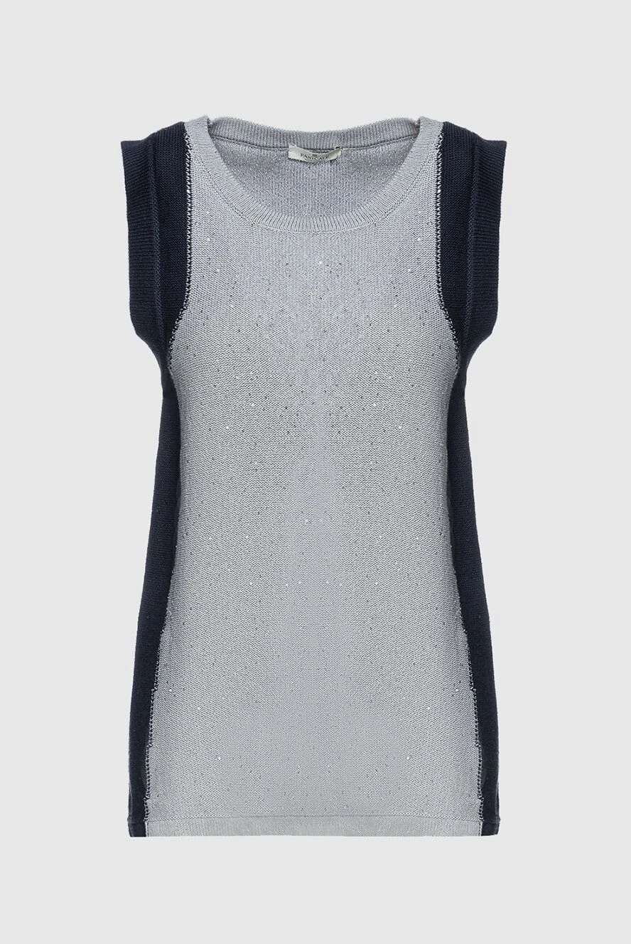 Panicale women's gray cotton top 156724 - photo 1