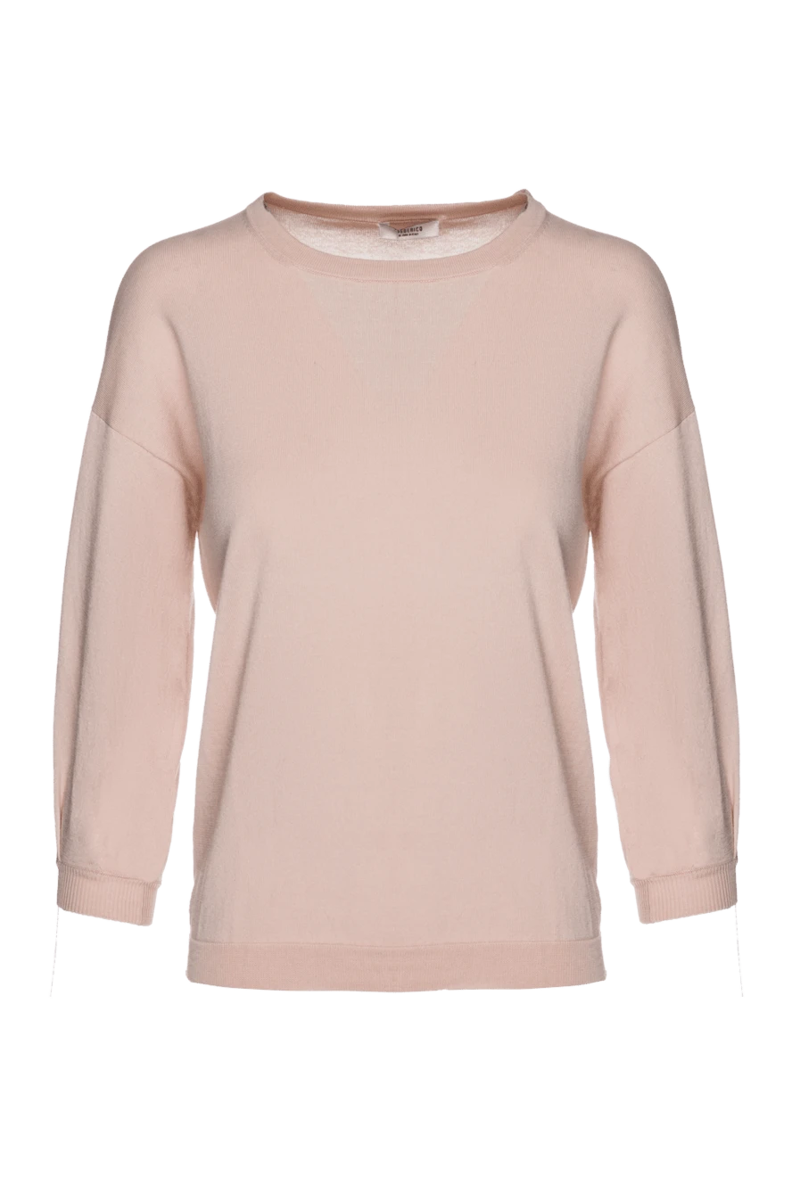 Peserico beige womens cotton jumper with shortened sleeves 156991 - photo 1